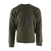 Groene Katoenen Heren Trui Stone Island , Green , Heren