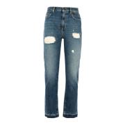 Gescheurde Slim Fit Dames Denim Jeans Pinko , Blue , Dames