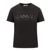 Geborduurde T-Shirt Collectie Lanvin , Black , Dames