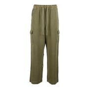 Lyocell Linnen Viscose Broek Replay , Green , Dames