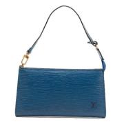 Pre-owned Fabric shoulder-bags Louis Vuitton Vintage , Blue , Dames