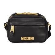 Leren Tas Moschino , Black , Dames