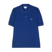 Heldere Blauwe T-shirts en Polos Lacoste , Blue , Heren