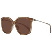 Bruine Dames Zonnebril Rechthoekig Montuur Max Mara , Brown , Dames