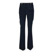 Katoen Elastaan Broek Dondup , Blue , Dames