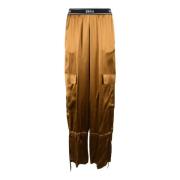 Viscose Broek Erika Cavallini , Brown , Dames