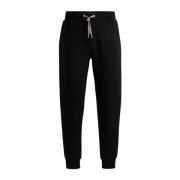 Zwarte sweatpants in regular fit met gestreepte trekkoorden Hugo Boss ...