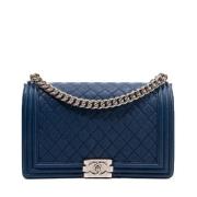 Pre-owned Fabric chanel-bags Chanel Vintage , Blue , Dames