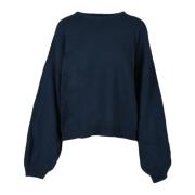 Merino Wol Trui Roberto Collina , Blue , Dames