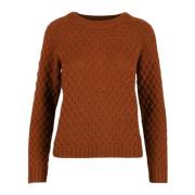 Wol Kasjmier Gebreide Trui Max Mara Studio , Brown , Dames