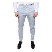 Lichtblauwe Skinny Katoenmix Jurkbroek Dolce & Gabbana , Blue , Heren