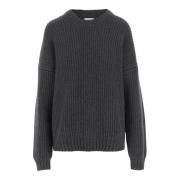 Stretch Cashmere Crew Neck Sweater Khaite , Black , Dames