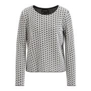 Devoré Touch Sweaters Ronde Hals Lange Mouw Emporio Armani , Multicolo...