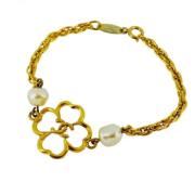 Pre-owned Fabric bracelets Chanel Vintage , Yellow , Dames