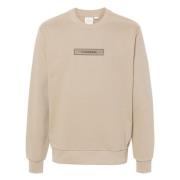 Geborduurde Logo Sweatshirt in Verse Klei Calvin Klein , Brown , Heren