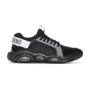 Zwarte Casual Sneakers voor Mannen Moschino , Black , Heren