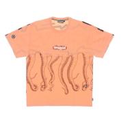 Tentakels Logo Tee Korte Mouw Katoen Octopus , Orange , Heren