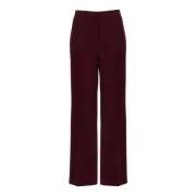 Burgundy Wide Leg Pants Freebird , Red , Dames