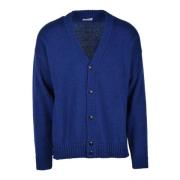 Mohair Blend Cardigan Amish , Blue , Heren