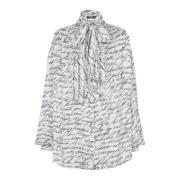 -boog shirt met Balmain , White , Dames