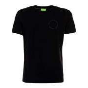 Heren Zwart Katoenen T-Shirt Diesel , Black , Heren