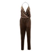 Fluwelen jumpsuit met bandjes Liu Jo , Green , Dames