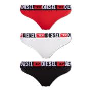 Driepak slips met logo Diesel , Multicolor , Dames