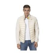 Beige Gewatteerde Bicolor Jas Parajumpers , Beige , Heren