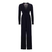 Elegante Jersey Crepe Jumpsuit Freebird , Blue , Dames