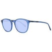 Blauwe Unisex Zonnebril Ronde Frame Gant , Blue , Unisex