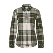 Groene Tartan Casual Shirt voor Vrouwen Barbour , Green , Dames