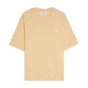 Casual Katoenen T-shirt in Verschillende Kleuren Ami Paris , Beige , H...