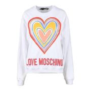 Katoenen trui Love Moschino , White , Dames