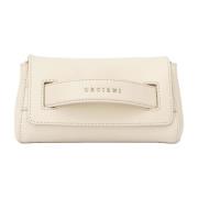 Handtas van glad leer met afneembare band Orciani , Beige , Dames