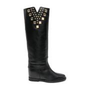 Zwarte Laarzen voor Stijlvolle Look Via Roma 15 , Black , Dames