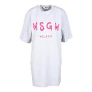 Katoenen jurk voor vrouwen Msgm , Gray , Dames