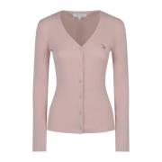 Baby Fox Patch Cardigan Sweaters Maison Kitsuné , Pink , Dames