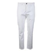 Katoen Elastaan Broek Department Five , White , Heren