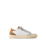 Witte Leren Sneaker P448 , White , Dames