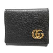 Pre-owned Leather wallets Gucci Vintage , Black , Dames