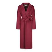 Luxe Bordeaux Wollen Jas Aw24 Blanca Vita , Red , Dames