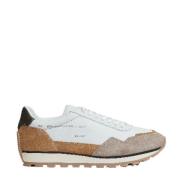 Witte Beige Suède Leren Hardloopschoenen Hogan , White , Heren