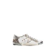 Dierenprint Kristal Leren Sneakers Philippe Model , White , Dames