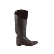 Pre-owned Leather boots Hermès Vintage , Brown , Dames