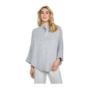 Grijze Geknoopte Cape voor de Herfst Marie Méro , Gray , Dames