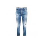 5 Pockets Pant Dsquared2 , Blue , Heren