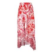 Viscose Rok Twinset , Red , Dames