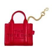 Rode Leren Tote Tas Marc Jacobs , Red , Dames