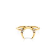 Skyfall Tiger Tooth Ring in Gold Nialaya , Yellow , Dames