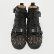 Pre-owned Leather sneakers Christian Louboutin Pre-owned , Black , Her...